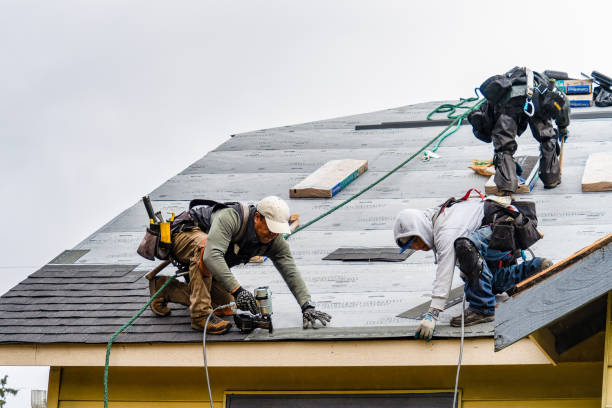 Professional Flat Roof Repair technician working in Yorkville, WI